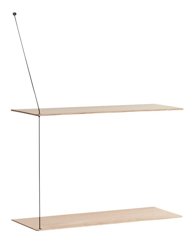 Stedge 2.0 shelf White pigmented oak Woud SINGLE PIECES